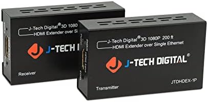 HDMI Extender 1080p 60Hz מעל חתול יחיד 5E/6/7 POC עד 200 רגל | צבע עמוק, עותק EDID, אפס אובדן אותות על ידי